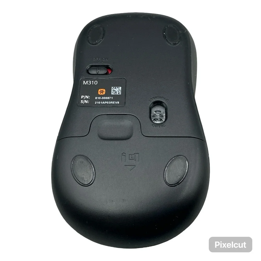 Logitech M310 Full-Size Wireless Mouse Silver Black 910-001675 New